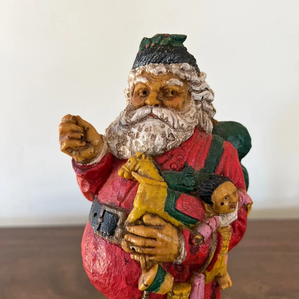 Vintage Style 1881 Santa Claus Figurine Father Christmas Rustic Holiday Decor